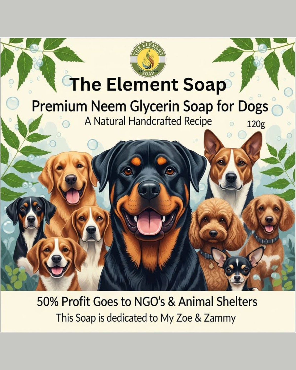 Neem Glycerin Shampoo Bar for Dogs